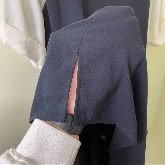 Hobbs London Black & White Collared Knee-Length Dress in Size 6 - Picture 5 of 11